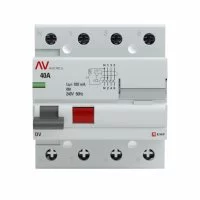 УЗО EKF Averes DV 40А 3P+N тип A 100 мА 10 кА (rccb-4-40-100-a-av)