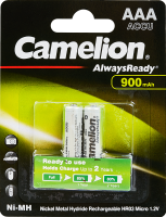 Аккумулятор Camelion Always Ready NH-AAA900ARBP2 Ni-Mh HR03 AAA 900 мАч 1.2В 2 шт.