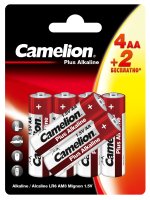 Батарейка Camelion Plus Alkaline 4+2LR03-BP алкалиновая LR6 AA 6 шт.