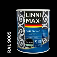 Грунт-эмаль по ржавчине 3 в 1 Linnimax цвет черный полуматовый 0.75 л