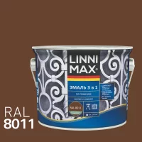 Грунт-эмаль по ржавчине 3 в 1 Linnimax цвет орехово-коричневый полуматовый 2.5 л