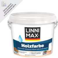 Краска фасадная Linnimax Holzfarbe моющаяся матовая цвет белый база 1 2.5 л