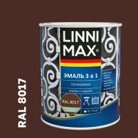 Грунт-эмаль по ржавчине 3 в 1 Linnimax цвет шоколадно-коричневый полуматовый 0.75 л