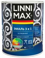 Грунт-эмаль по ржавчине 3 в 1 Linnimax цвет белый полуматовый база Б1 0.75 л