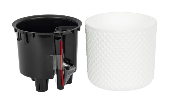 Кашпо для цветов Фасет ø18 h16.5 см v3.5 л с автополивом полипропилен белый