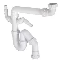 Сифон для мойки McAlpine 1 1/2х40 мм без выпуска с отводом (MRSK7-5571)