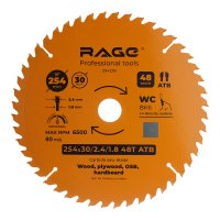 Диск пильный по дереву Rage by Vira Universal 254х30х1,8 мм 48 зубьев (594238)