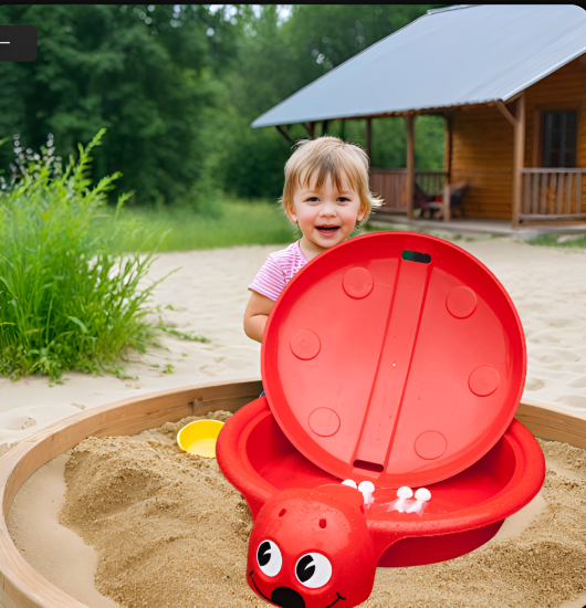 Песочница- бассейн Божья коровка 92.1x80 см пластик красный