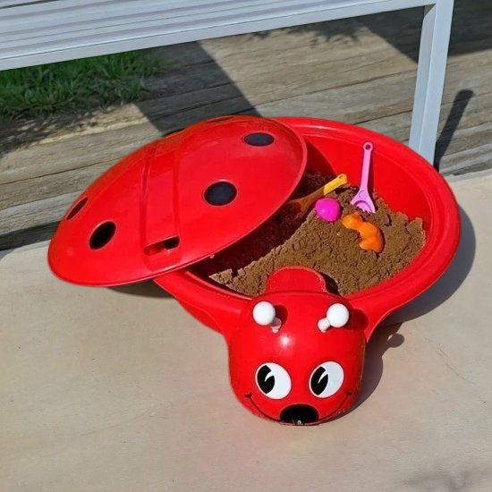 Песочница- бассейн Божья коровка 92.1x80 см пластик красный