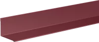 Планка для внутренних углов 115x115 мм 2 м 0.4 мм RAL 3005 красный