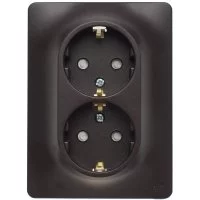 Двухместная розетка Systeme Electric GLOSSA