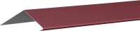 Планка карнизная 100x100 мм 2 м 0.4 мм RAL 3005 красный
