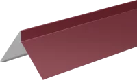 Планка ветровая для гибкой кровли 125x150 мм 2 м 0.4 мм RAL 3005 красный