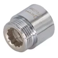 Удлинитель CTM 30 мм х 1 ВР(г) х 1 НР(ш) латунный (CREMF130)