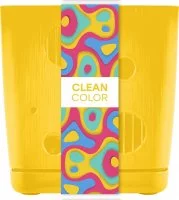 Горшок цветочный Clean Color 8.8x8.8 см h9 см v0.5 л пластик желтый