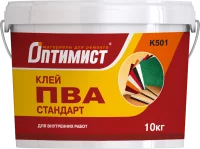 Клей ПВА Оптимист K501 для внутренних работ 10 кг