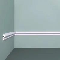 Молдинг из экополимера ударопрочный 24х9х2000 мм под покраску Bello Deco XPS M 26 белый
