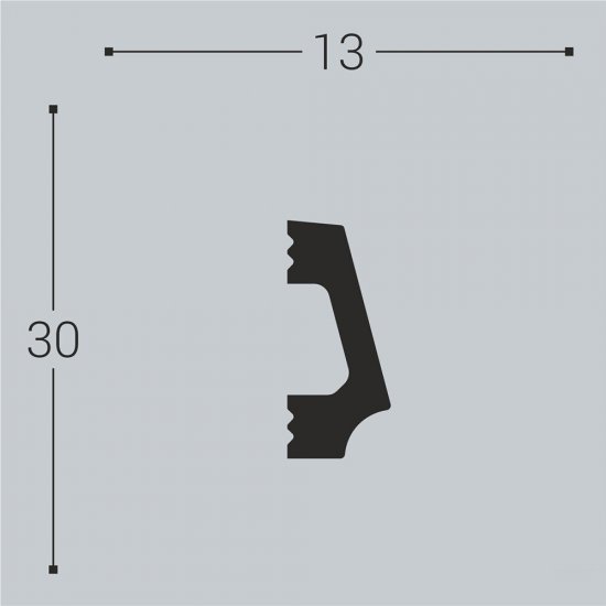 Молдинг из экополимера ударопрочный 30х13х2000 мм под покраску Bello Deco XPS M 16 белый