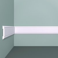 Молдинг из экополимера ударопрочный 50х7х2000 мм под покраску Bello Deco XPS M 5 белый