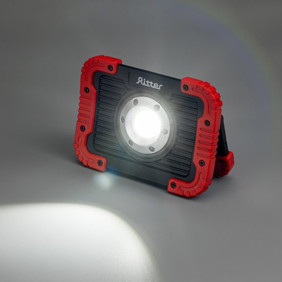 Фонарь прожектор Ritter светодиодный 1 LED 15 Вт аккумуляторный Li-Ion 3000 мАч пластик многофункциональный (29134 3)