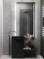 Зеркало для ванной Omega Glass Kascata SD87 с подсветкой 75x150 см