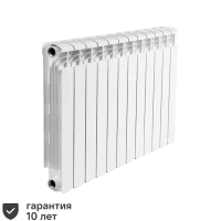 Радиатор секционный Rifar Alum RAL50012 500/90 12 секций боковое подключение алюминий белый