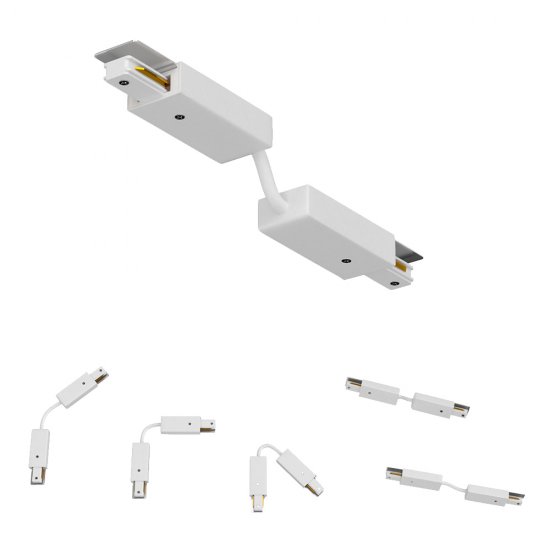 Коннектор для однофазного шинопровода гибкий Arte Lamp Track белый (A150233)