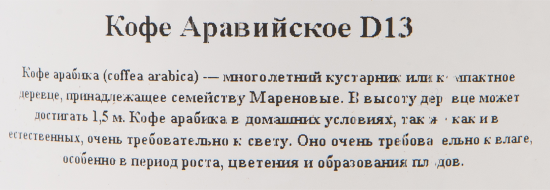 Кофе аравийское d13 h25
