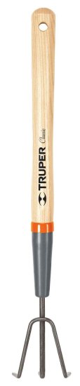 Культиватор ручной Truper 15036 3 зубчатый 51 см деревянный черенок сталь бежевый