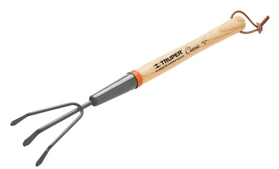 Культиватор ручной Truper 15036 3 зубчатый 51 см деревянный черенок сталь бежевый