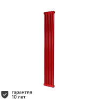 Радиатор трубчатый Irsap Tesi RR218000605A430N01 1735/65 6 секций боковое подключение сталь красный