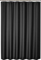 Штора для ванной Swensa Black 180x200 см полиэстер цвет черный