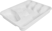 Лоток для столовых приборов 26x5x33 см пластик цвет белый