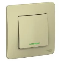 Выключатель Systeme Electric Blanca одноклавишный встраиваемый бежевый с подсветкой (BLNVS010117)