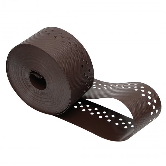 Лента бордюрная с перфорацией Протэкт 30м х10 см коричневый