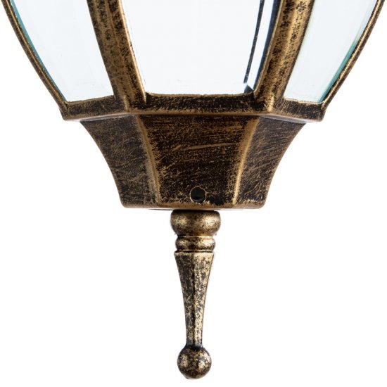 Светильник садово-парковый подвесной Arte Lamp Pegasus черно-золотой 170 мм E27 60 Вт IP44 (A3151SO-1BN)