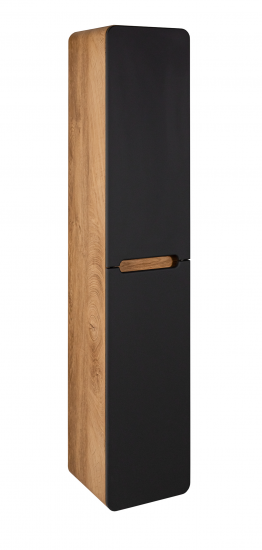 Пенал для ванной Окинава 35x170 см в разборе цвет графит