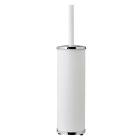 Ершик для унитаза WasserKraft напольный металл/пластик хром/белый (K-1027W)
