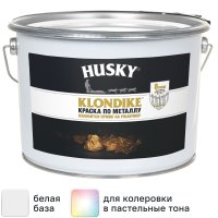 Краска по металлу Husky Klondike цвет белый база A 9 л