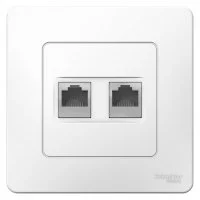 Розетка компьютерная Systeme Electric Blanca встраиваемая белая 2хRJ45 (BLNIS045451)