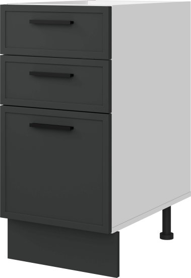 Напольный шкаф Неро 40x82.5x58 см KONSENSA МДФ цвет графит