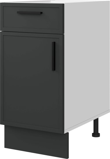 Напольный шкаф Неро 40x82.5x58 см KONSENSA МДФ цвет графит