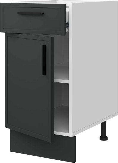 Напольный шкаф Неро 40x82.5x58 см KONSENSA МДФ цвет графит