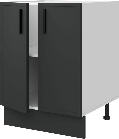 Напольный шкаф Неро 60x82.5x58 см KONSENSA МДФ цвет графит