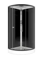 Душевая кабина Domani-Spa Simple низкий поддон 90x90 см цвет черный