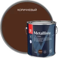 Грунт-эмаль по ржавчине 3 в 1 Tikkurila Metallista гладкая цвет коричневый 2.3 л