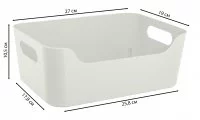 Корзина Scandi 27x10.5x19 см полипропилен цвет светло-серый