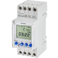 Таймер электронный модульный Düwi Profi (25806 3) T1-T2 230 В 16 А тип AC 2P