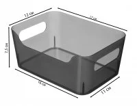 Корзина Scandi 17x7.5x12 см полипропилен цвет черный