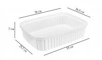 Лоток для хранения Velvet 36x7x26.5 см полипропилен цвет белый